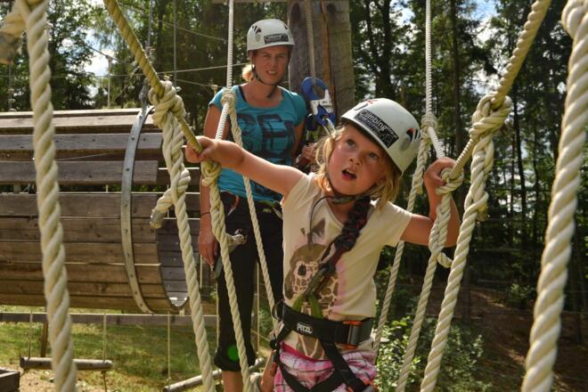 Niedrigseilparcours für unsere kleinsten Gäste