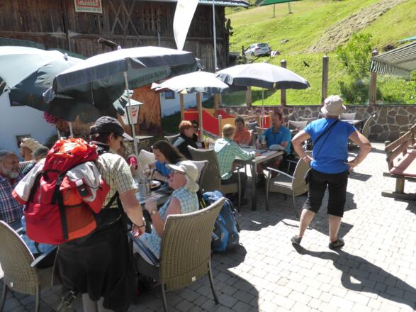 Terrase Alpengasthof Praxmar