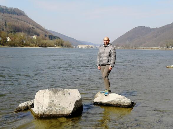 Donaustrand beim Hotel