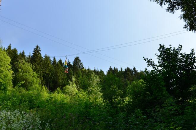 Zipline zum Panorama Parcours
