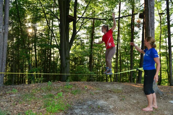 Slackline für zwischendurch