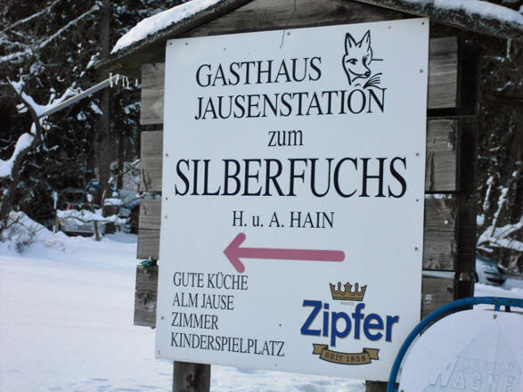 Silberfuchs Schild