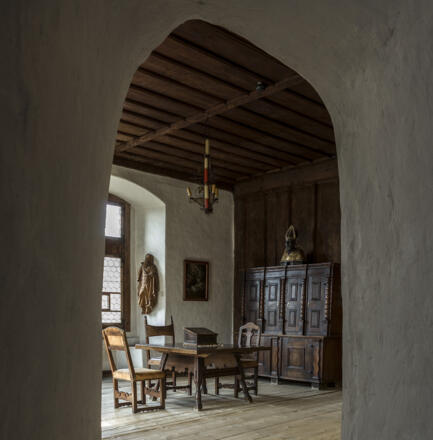 Blick in die Vogtei des Schattenburg Museums