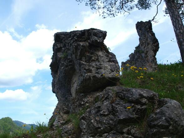 Felsformationen am Hochschlachtsteig um 760m