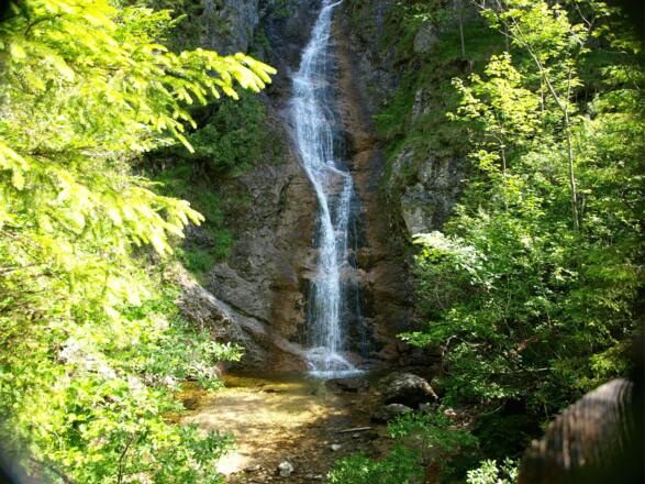 Endpunkt Triftsteig beim Schleierfall 544m