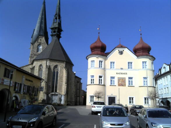 Bad Leonfelden Kirche und Rathaus