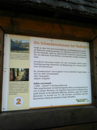 Schwedenschanze - Infotafel