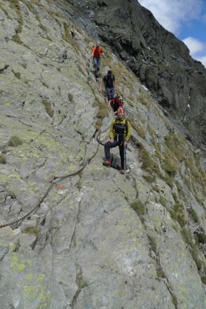 An der gesicherten Stelle