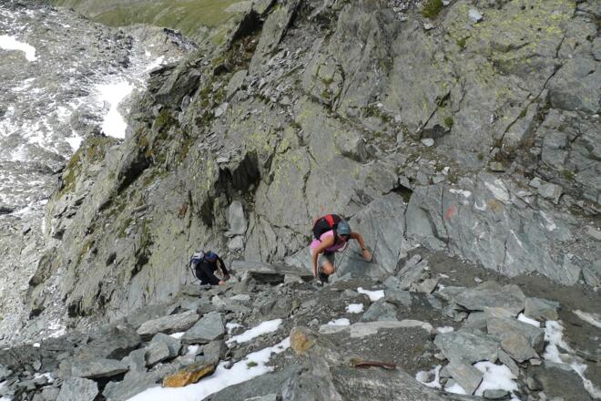 Das letzte Steilstück unter dem Gipfel