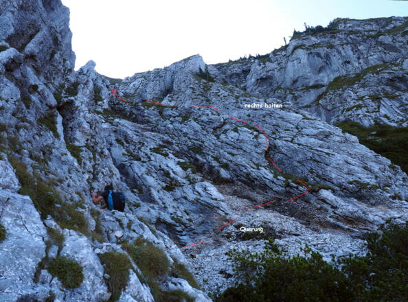 Um 1550 m rechts halten