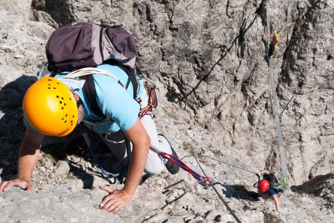 Oberhalb der Hängebrücke