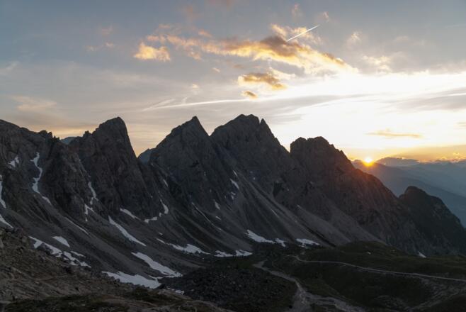 Abendstimmung im Laserz von der Karlsbader Hütte aus gesehen