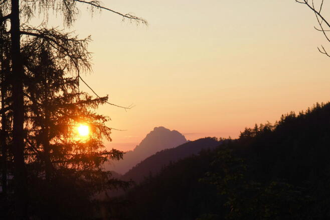 Sonnenaufgang mit Traunstein