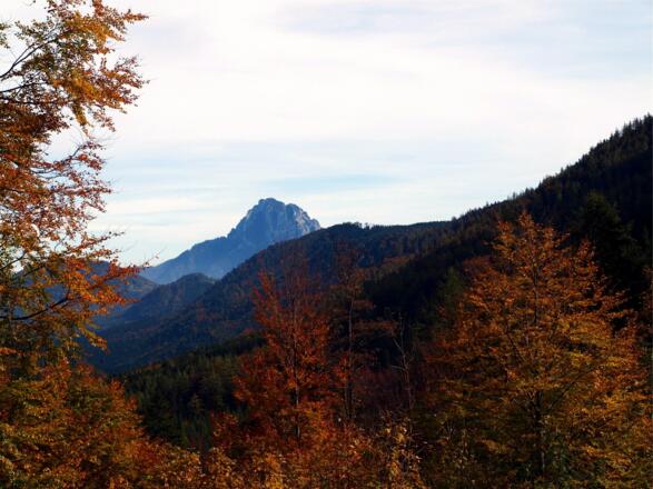 Erster Blick zum Traunstein