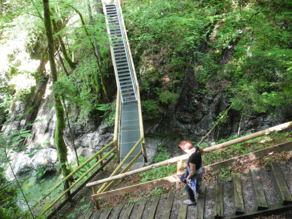 Der Abstieg in die Klamm