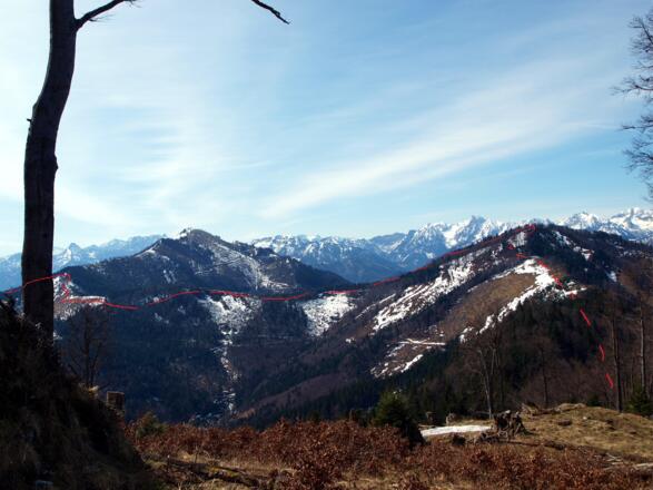 Wegskizze zum Hochzöbel und Bodenwies