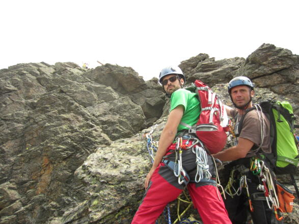 am Stand nach der 9. Seillänge