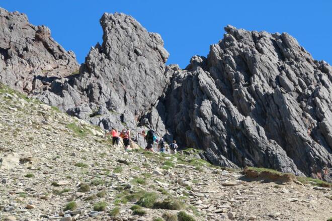 Kurz vor dem Einstieg in den versicherten Steig
