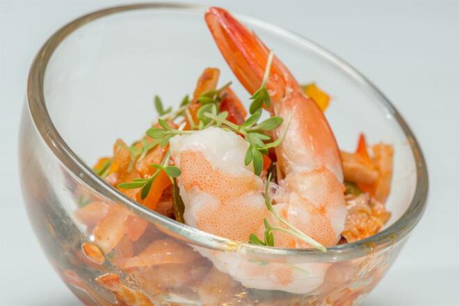 Pulposalat mit Gambas