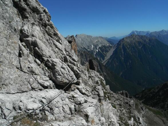 seilversicherter Wegverlauf im oberen Teil
