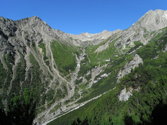 Blickrichtung West zur Muttekopfhütte