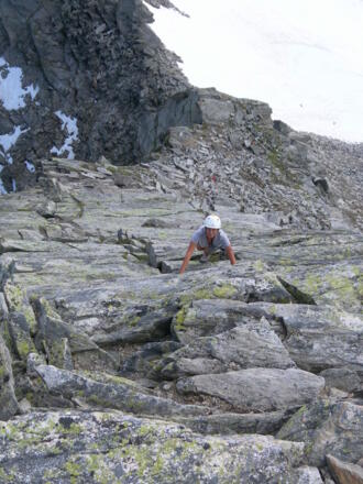 gestufte Plattenkletterei