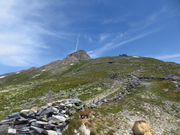 Blick vom Flatschjöchl zurück auf den Wolfendorn
