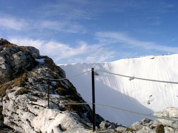 Seilsicherungen beim Wildenkogel