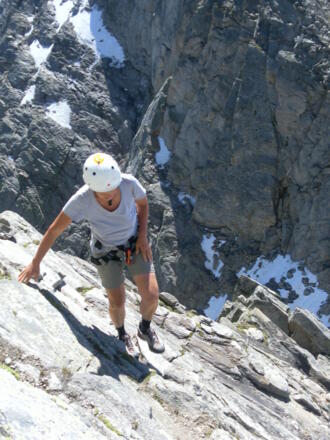 exponierter Gratanstieg