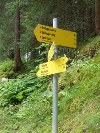 Abzweigung nach Mayrhofen