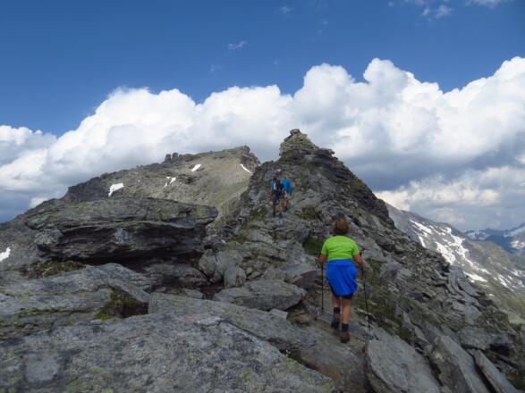 Am Kamm auf dem Weg zum Kraxentrager. 