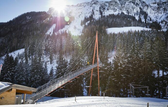 Baumzipfelweg &amp; Golden Gate Brücke der Alpen im Talschluss von Saalbach Hinterglemm