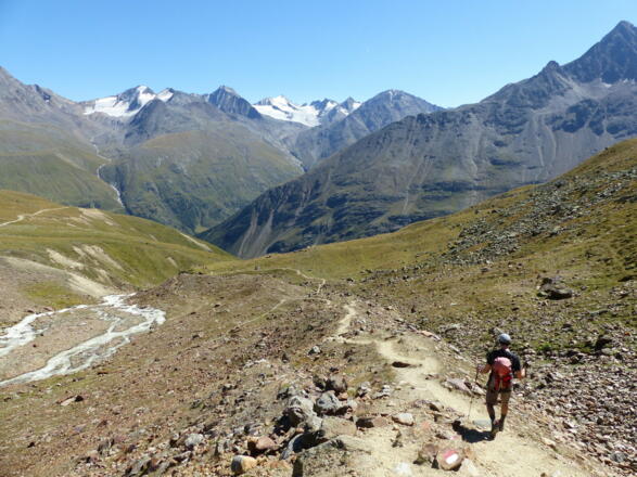 Nach der Breslauer Hütte geht es wieder nach Rofen.