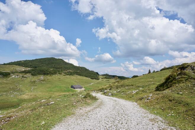 Weg zur Hochtrittalm mit Eggenalmkogel