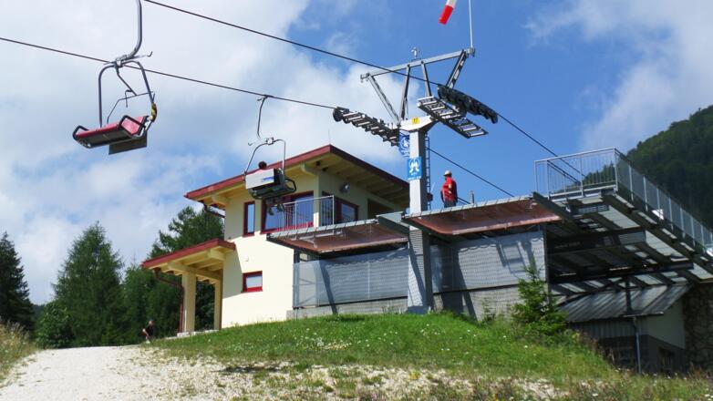 Die Bergstation der Hochplattenbahn