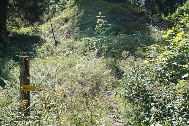 Abzweigung Richtung Süden