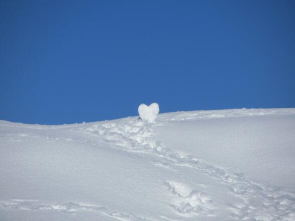 hier hat sich ein verliebter Wanderer gespielt