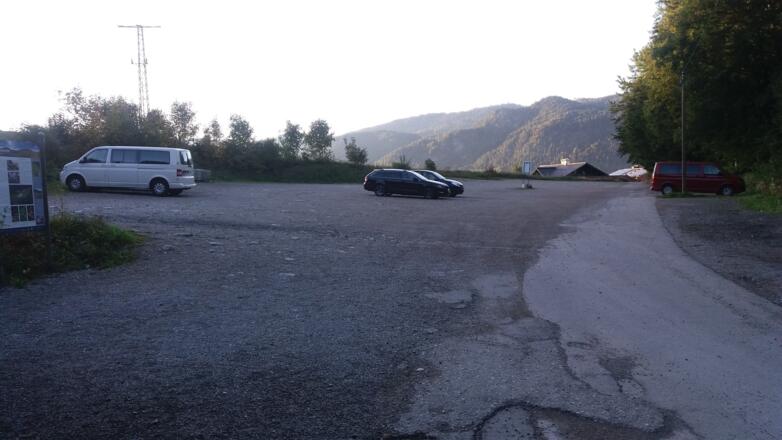 Großer Parkplatz am Ende von Blindau / Reit i. Winkl.