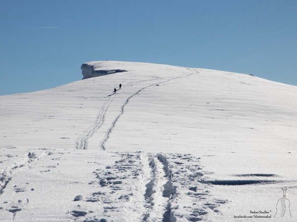 die letzten Meter sehr flach auf das Fellhorn
