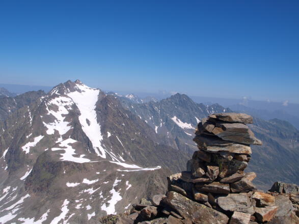 Seebleskogel 3226 m, der Höchste im Sellrain, vom Bachfallenkopf