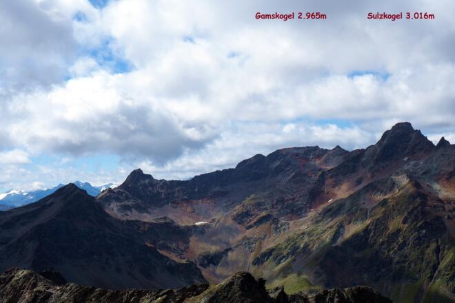 Schuttabstieg vom Gamskogel, Blick vom Pockkogel