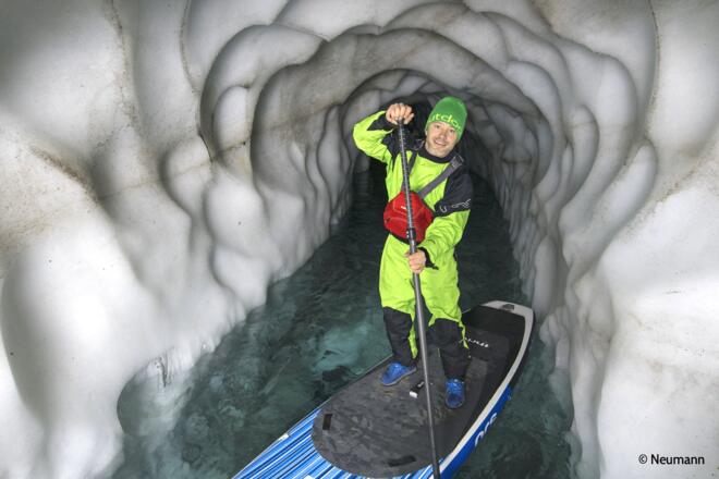 Stand-Up-Paddel Natur Eis Palast