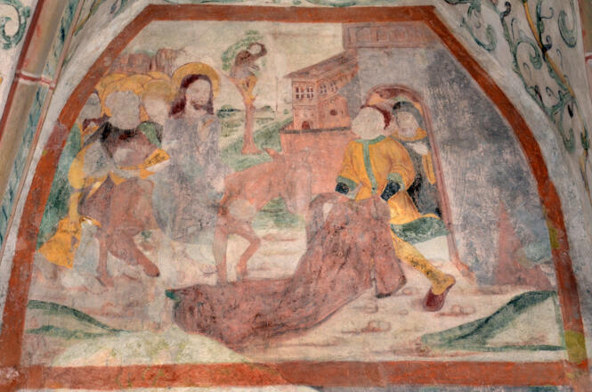 Wandmalerei in der Wehrkirche Bad Steben