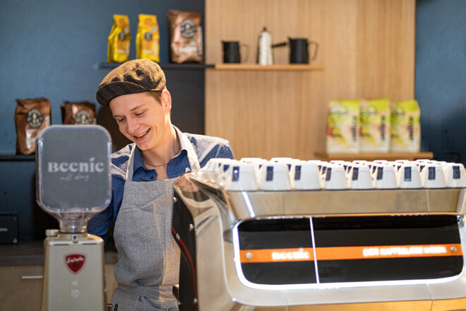 Der Kaffeeliebe wegen setzt Beenie auf verschiedenste Kaffeesorten aus aller Welt