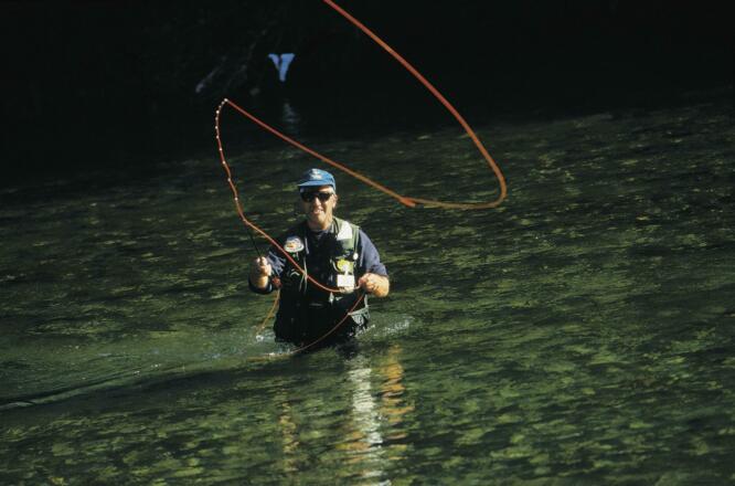 Fliegenfischen an der Traun bei Bad Ischl
