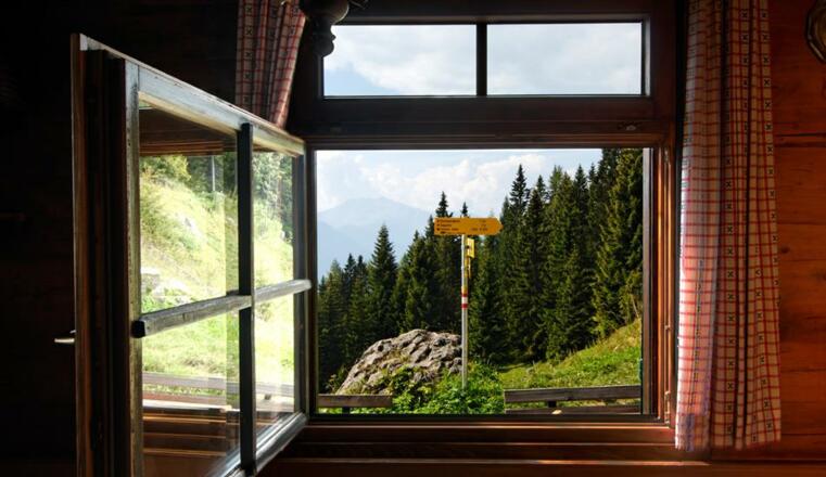 Bayreuther Hütte Ausblick vom Zimmerfenster