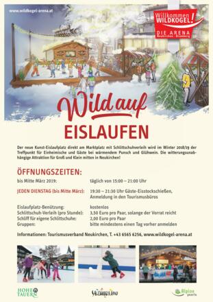 Eislaufen in Neukirchen am Kunsteislaufplatz