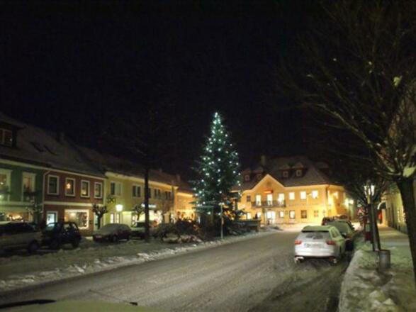 Winterabendstimmung am Marktplatz