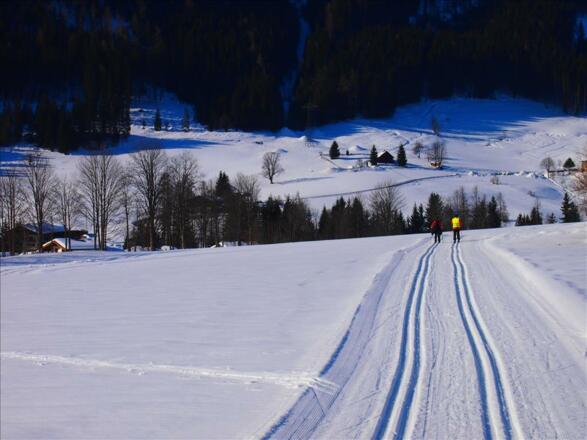 Langlaufen in der Nähe unseres Hauses