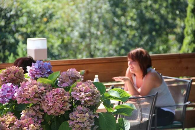 Sonne genießen auf der neuen Terasse